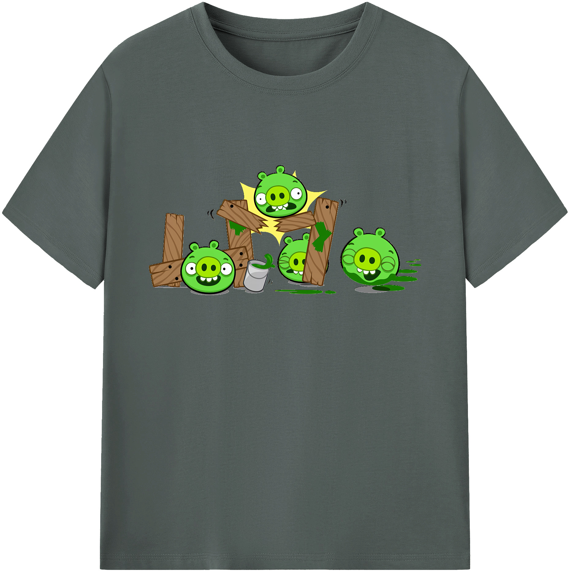 （画像用） Angry Birds アングリーバード 綿100％ メンズ半袖Tシャツ｜肌触りやわらか＆通気性